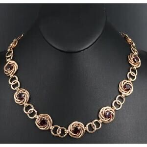 Vintage Tiffany & Co. 14K 14.00 CTW Rhodolite Garnet Art Deco Necklace Ca. 1960s